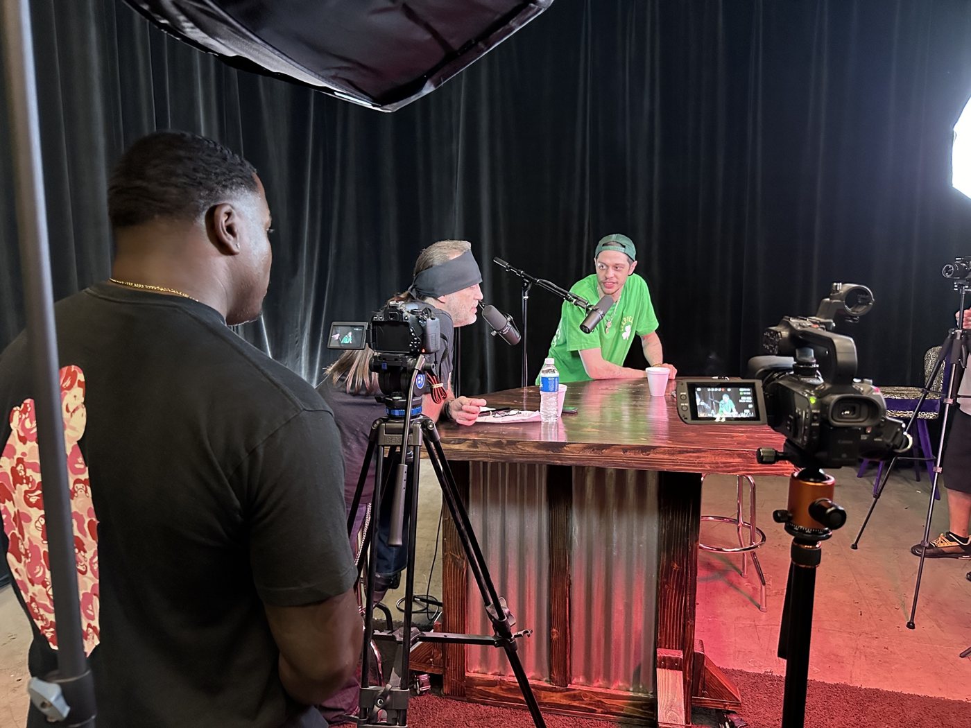 Multi-camera interview with Danny "The Count" Koker and Pete Davidson in a Las Vegas studio